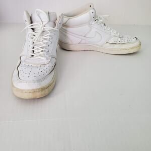 Nike Tennis Shoes White High Tops Size 9.5